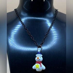 ☃️ Handmade Snowman Pendant Necklace ☃️